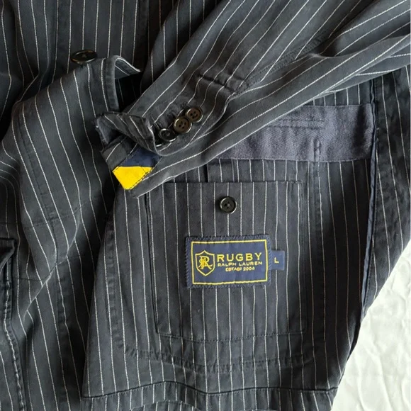 Rugby Ralph Lauren Navy Pinstripe Blazer - Picture 8 of 8